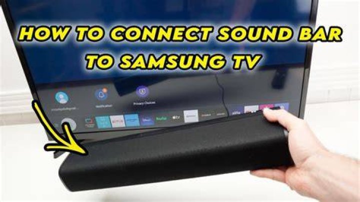 How do I connect a sound bar to my Samsung TV?