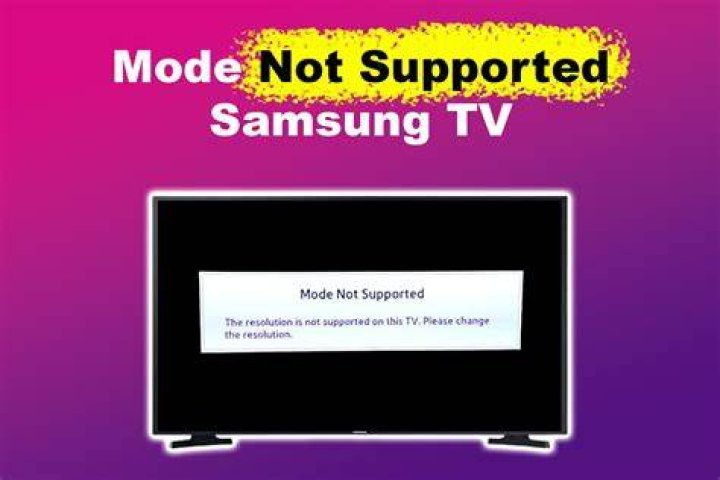 How do I fix the resolution not supported on my Samsung TV?