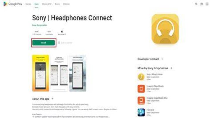 How does the Sony Headphones connect app work?