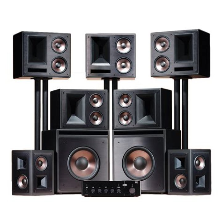 How many speakers are in a home cinema system?