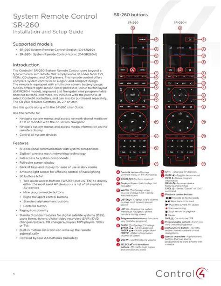 How to identify a system remote control sr-250?