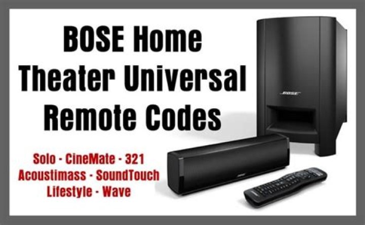 What are the universal remote codes for Bose Home Theater?