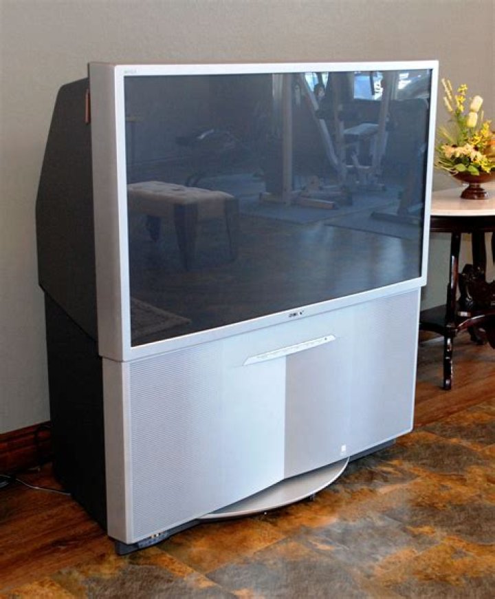 When did rear projection TVs become commercially available?